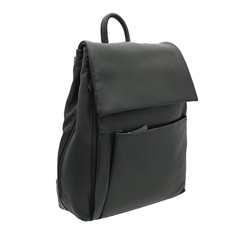 Ashlie Leather A4 Rucksack, Leder, leicht, mit Tragegriff AC8201 Schwarz Cover