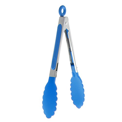 Grbewbonx 1 pinza de silicona para cocinar alimentos y servir barbacoas, mango de acero inoxidable Cover