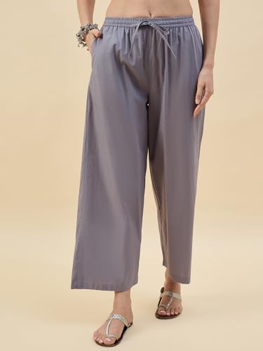 Image of Nermosa Women's Loose Cotton Relaxed Fit Palazzo