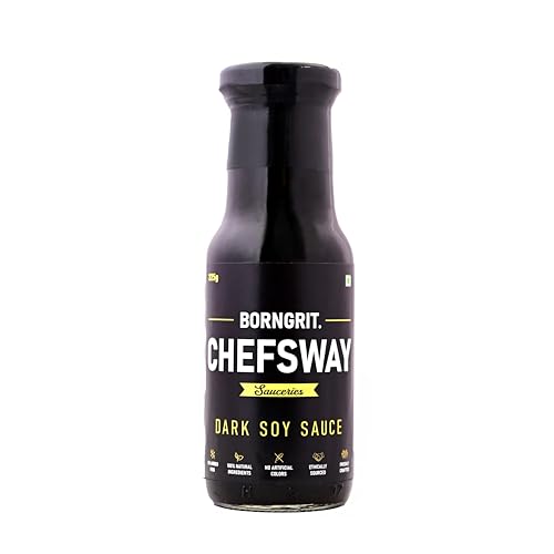Image of Borngrit Chefsway Dark Soy Sauce - 100% Natural, No Artificial Colors, Rich Flavor Cooking Sauce (220g)