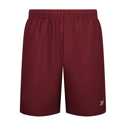 Reebok Boys Vector Logo Woven Athletic Short, Berry, M(10/12) - image 1