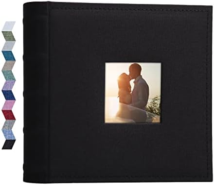 Vienrose Photo Albums 6x4 300 Pockets Linen Frame Cover with Memo Areas Photobook Large Capacity Pictures Book for Wedding Family Baby Vacation