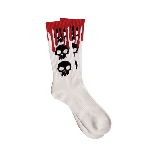 Skull Blood Socks in White by Zero
