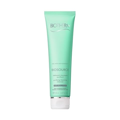 Biotherm Biosource Purifying Foaming Cleanser, Tonifying and Exfoliating Cleansing Gel with Biotech Plankton & Zinc for Radiant Skin, Toner, Gel, 5.07 Fl. Oz. Cover