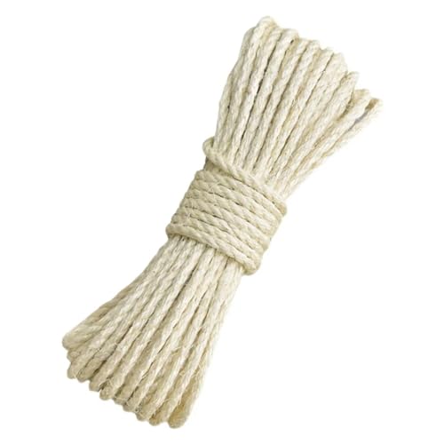 BGTHMSKA Cat Climbing Frame sisal Rope, Green Hemp Rope, Handmade cat Scratching Post, DIY cat Litter, Color, 6mm, 8mm X 20m(Primary Color)
