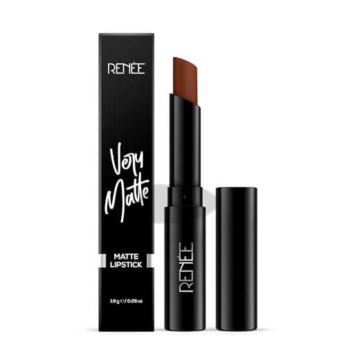 Image of RENEE Very Matte Lipstick - Deep Espresso, Intense Color Pay Off, Full Coverage, Long Lasting & Weightless, Easy Glide Formula With Velvety Finish, Suitable for All Occasion, Ideal For Gifting