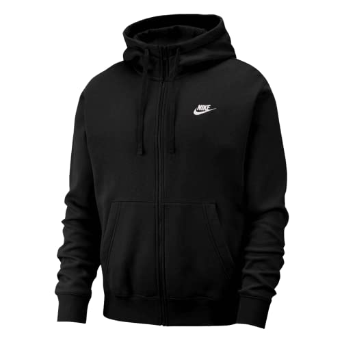 Nike Club Zip Hoody Kapuzenjacke (L, Black/White)