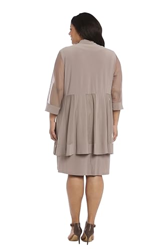 Image of R&M Richards Women's Petite Glitter Trim Jacket Dress