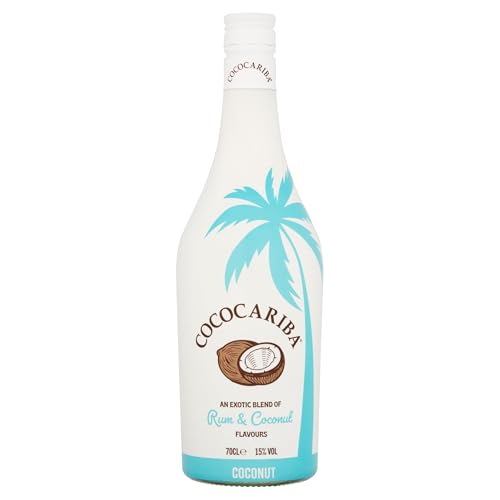 Cococariba Rum & Coconut Cocktail Mix White Rum & Coconut Flavours for Rum Punch & Pina Colada Cocktails Vegan Caribbean Rum & Coconut Liqueur 15% Alcohol Drink Cocktail Ingredient Liquor 70cl