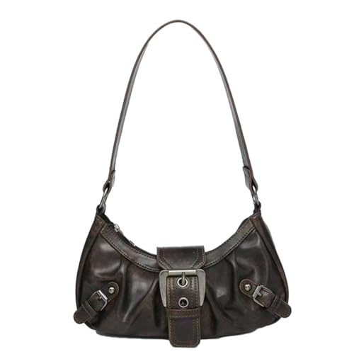 Image of Women's Y2K Purse Shoulder Bag Top Handle Handbag Small Punk Hobo Clutch Purses Bags Trendy Trendy Leather Buckle Punk Purses