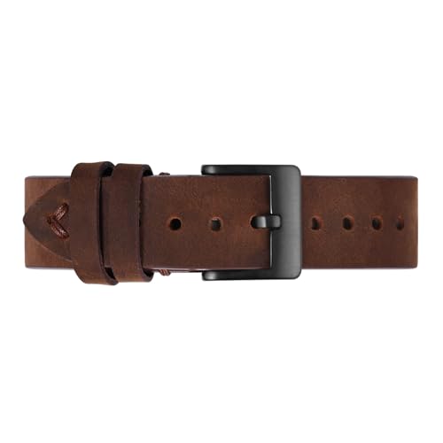 BISONSTRAP Distressed Leather Watch Strap, Watch Strap for Men, Quick Release Spring Bars, Strap Width 18 mm, 20 mm, 22 mm, 19mm, Leather, No gemstone