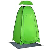 Outsunny Tienda de Ducha Instantánea Pop-Up 126x124x189 cm Verde