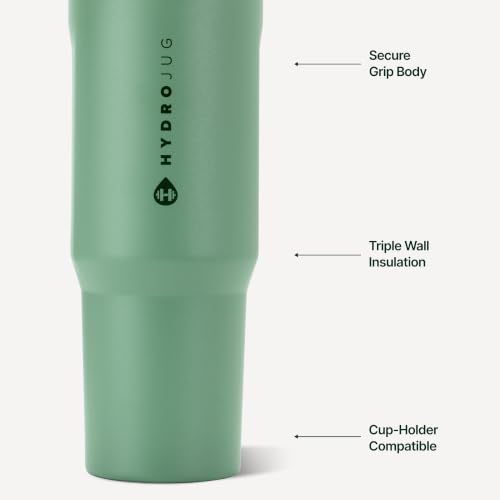 Image of HydroJug Sport 32 oz Insulated Stainless Steel Water Bottle, Sage