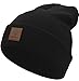 Produktbild urban ace | Street Classics | Beanie, Mütze, Haube | dichter Stoff, doppellagig | mit Patch | Damen, Herren | Frühling Herbst Winter | weich & hochwertig (Black)