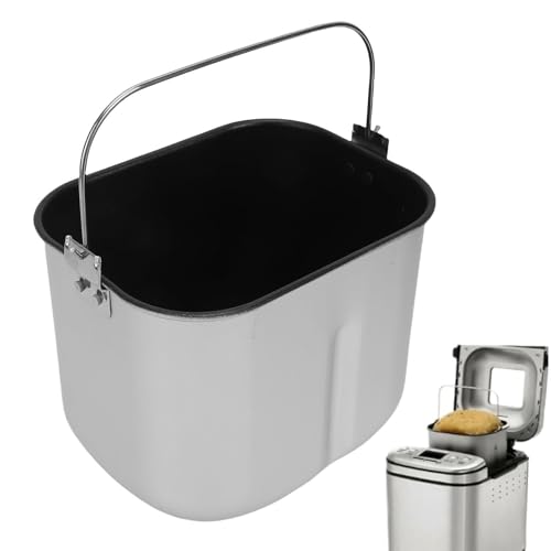 Bewinner Seau de Rechange pour Machine à Pain Morphy Richards 48285 48286 48261, Pot Intérieur en Acier Inoxydable avec Revêtement Antiadhésif, Moule Pain Facile à Nettoyer et Doublure (Grand)