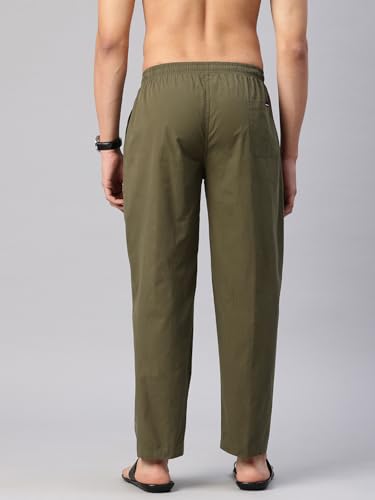 Image of Majestic Man Men Mid Rise Comfort Fit Solid Pure Cotton Casual Style Lounge Pants
