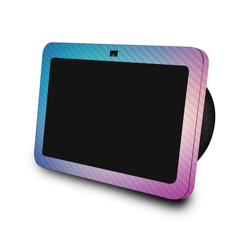 Image of Carbon Fiber Skin Compatible with Amazon Echo Show 8 (3rd Gen, 2023) - Vivid Fog - Premium 3M Vinyl Protective Wrap Decal Cover - Easy to Apply, Crafted in The USA by MightySkins