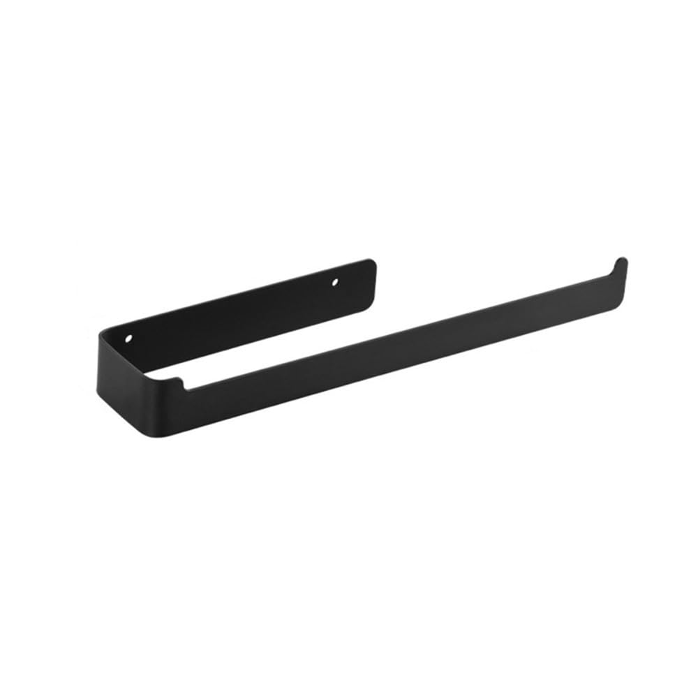 VVW&LIU Golden Finish Towel Holder Black Finish No Drill Towel Rail Self Adhesive Punching Design Bath Accessories Storage Shelf,blac