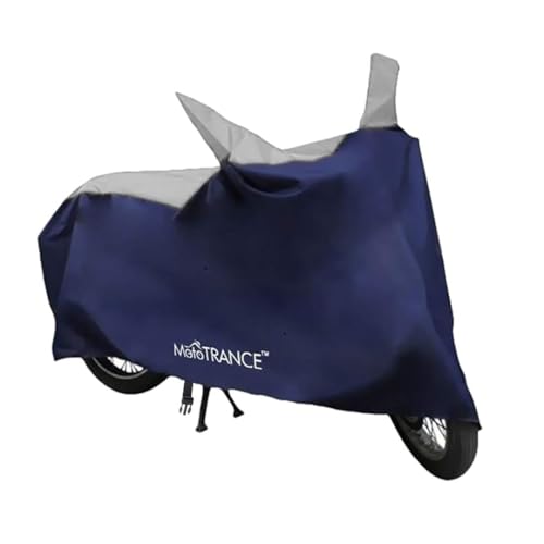 Image of Mototrance Sporty Blue Bike Body Cover Compatible with Honda Dream Yuga