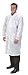 Collared Lab Coat, Male, M, White/Black