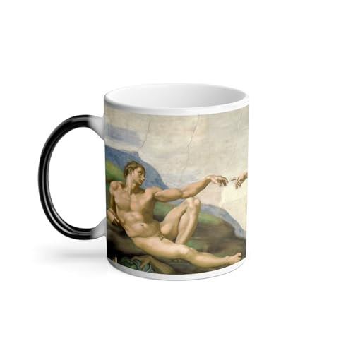 Mug Thermo-réactif Tasse Magique - Michel-Ange La Création d'Adam Fresque Vatican - 325 ml