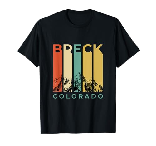 Vintage Breckenridge “Breck” Colorado Retro Colored Stripes T-Shirt