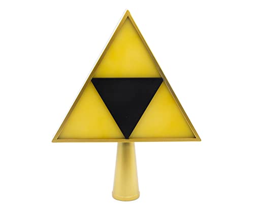 Recopilación de Adornos para la copa del árbol Top 5. 43 The Legend of Zelda - Adorno para Copa de Árbol Navideño Triforce con Luz de 7 Pulgadas, Amarillo (SRI-SI1428-C)