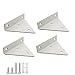 4 Piezas Soportes De Estantes Blanco Pesados Soportes de Triangular Soportes Flotantes Ocultos para Estantes Escuadras Metalicas Con 16 Tornillos para Muebles Decoración de Pared Soporte de Estantería