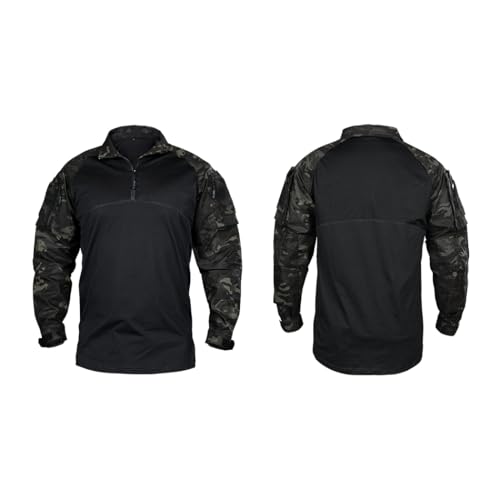 Idogear Men’S Tactical Military Shirts 1/4 Zip Combat Bdu Shirts Camo Long Sleeve With Pockets For Outdoor Airsoft Paintball thumb #1