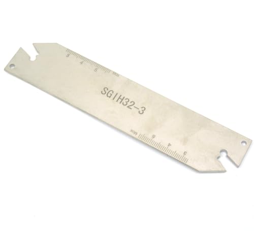 colorparts2016 SGIH332 Cut Off Double Blade Cutter Slotting Tools SGIH32-3 for GTN3 Inserts, Gray