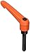 Kipp 06610-3A42X45 Fiberglass Reinforced Plastic/Steel Adjustable Handle with 3/8-16" External Thread,"Novo?Grip" Style, Steel Components, Inch, 45 mm Screw Length, Size 3, Orange Color