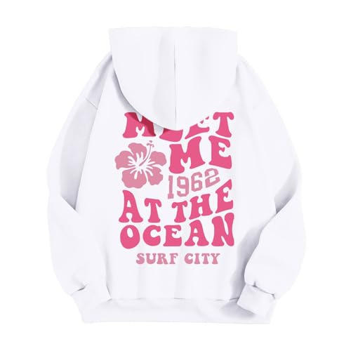 Cute 2 Piece Outfits for Women Teen Girls Preppy Puff Casual Hoodies Pockets Drawstring Pullover Oversized Sweatpants3