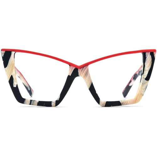 Image of HEPIDEM Gradient Multicolor Acetate Glasses Frame Women Big Oversize Eyeglasses 2023 New Spectacles Eyewear