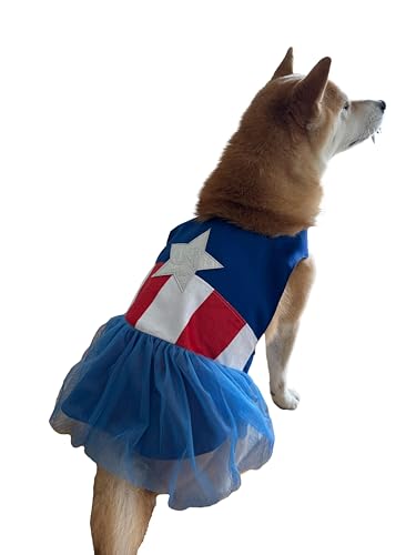 Disfraz de Capa América para Perro L ComfyCamper miniatura 2
