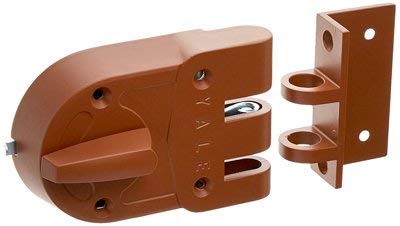 Surface-Mounted 5-Pin Rim Cylinder Deadbolt — Bronze-Toned Finish
