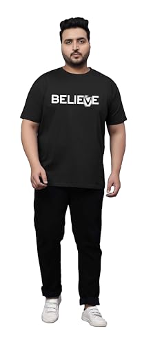 Image of West Gate Clothing Plus Size Cotton T-Shirt for Men | XL, 2XL, 3XL, 4XL, 5XL | Black, Red, White, Blue, Grey Melange | Mens Combo