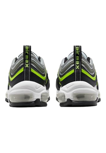 Nike Grade School Air Max 97 Running Shoes (4Y, Pure Platinum/Black/White/Volt)4
