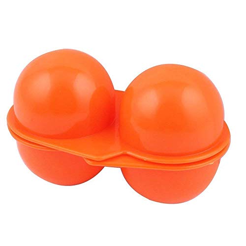Huevera portátil de plástico, 2 rejillas de huevos, protector de huevos, bandeja para almacenamiento al aire libre, pícnic, 1 unidad naranja rentable y duradero Cover