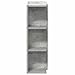 KTHLBRH Concrete Grey Wall-Mounted Bathroom Mirror Cabinet with 6 Open Shelves and 2 Compartments, Modern Matte Finish Storage for Cosmetics and Grooming Tools,