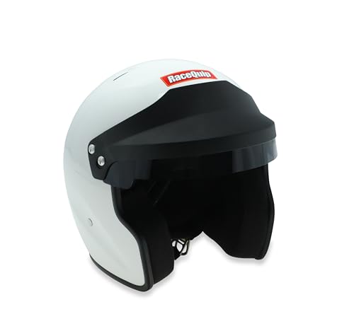 RaceQuip Open Face Helmet OF20 Series Snell SA-2020 Rated Gloss White Large 256115