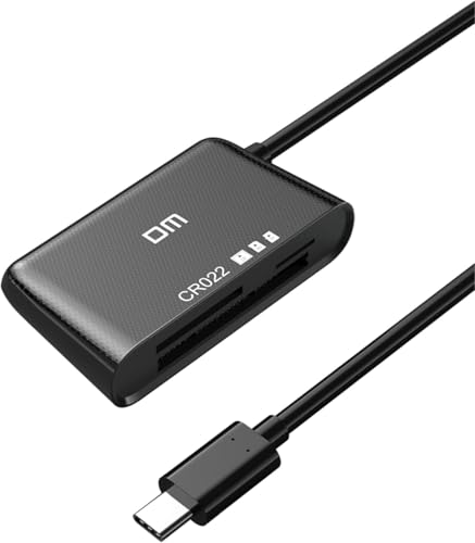 Lecteur de carte multi 3 en 1 USB C avec fente CF et support étendu de 512G