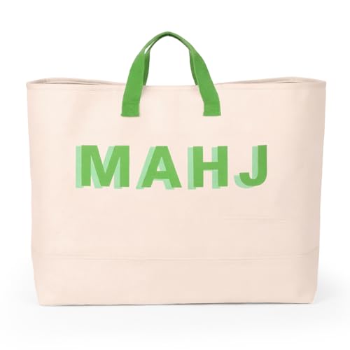 SilTriangle Empty Mahjong Bag for Tiles and Racks American Mahjong Tiles Carrying Bag Mah-Jong Organizer Portable (Bags Only)(Green)