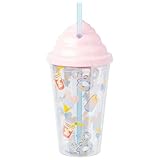 Silver Buffalo Disney Mickey Mouse Ice Cream Shape Cold Cup with Lid and Straw, 16 Ounces