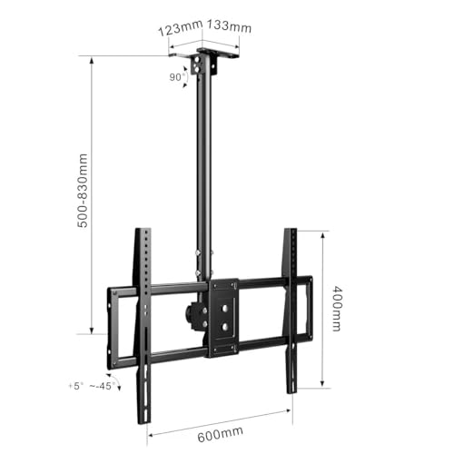 Image of Audiovan 360 Degree Rotate TV Ceiling Mount for 32-65 Inches LED LCD & Plasma TV Movable Swivel Bracket (AVT-360 Ceiling)