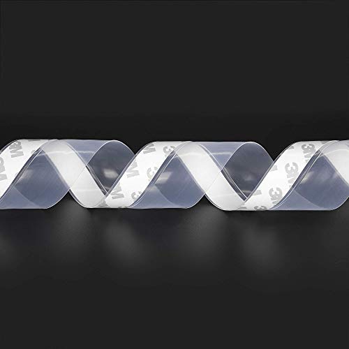 Image of TAROSE Weather Stripping, Silicone Door Seal Strip Door, Window, Transparent 16 Feet Long (Width 25mm)