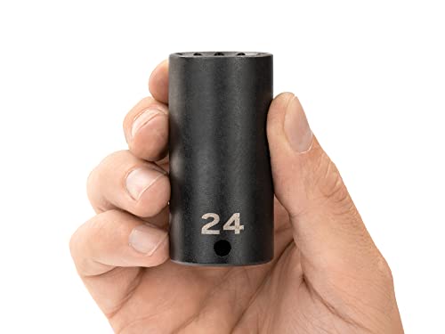 Image of TEKTON 3 /8 Inch Drive x 24 mm Deep 12-Point Impact Socket | SID13324