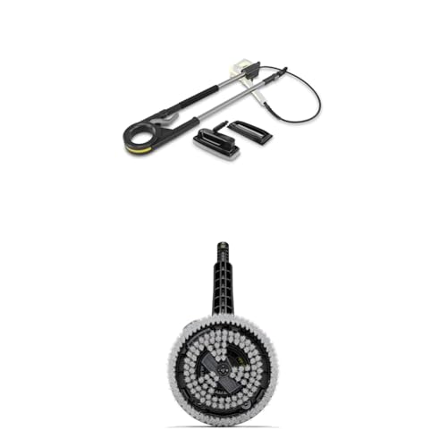 Kärcher Teleskopstrahlrohr TLA 4 Reinigungsset für Fassaden und Glasflächen & Rotierende Waschbürste WB 130, mit Universalbürstenaufsatz