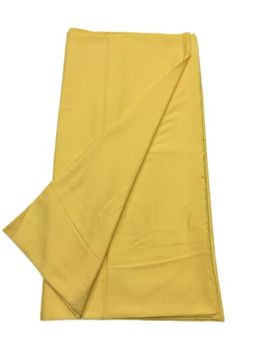Image of BKRKJ Women's Lizibizi Cotton Unstitched Dress Material Plain Fabric by Meter for Sewing Suit,Salwar,Blouse,Shirt,Kurta,Pyjama,Pathani,Kameez,Chudidar,Patiyala (Yellow 6, 3 Meter)