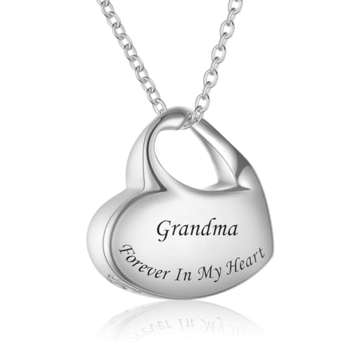Cremation Jewelry for Ashes Heart Urn Necklaces for Ashes, Locket Necklace for Ashes Memorial Urn Jewelry Waterproof Keepsake Pendant with Funnel Kit & Bag