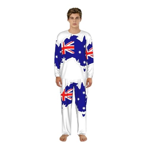 Pyjama homme drapeau australien ensemble de détente S-3XL